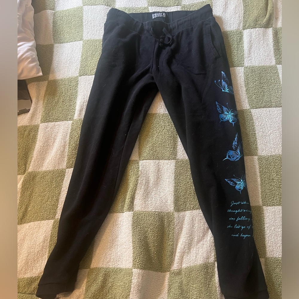 XL Beautiful Disaster Butterfly Pants. “Just when she thought everything was…